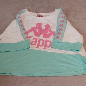 Kappa Kids' White and Pink Long Sleeve Tee